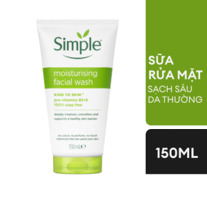 Sữa rửa mặt Simple Làm sạch sâu hiệu quả cho da thường 150ml